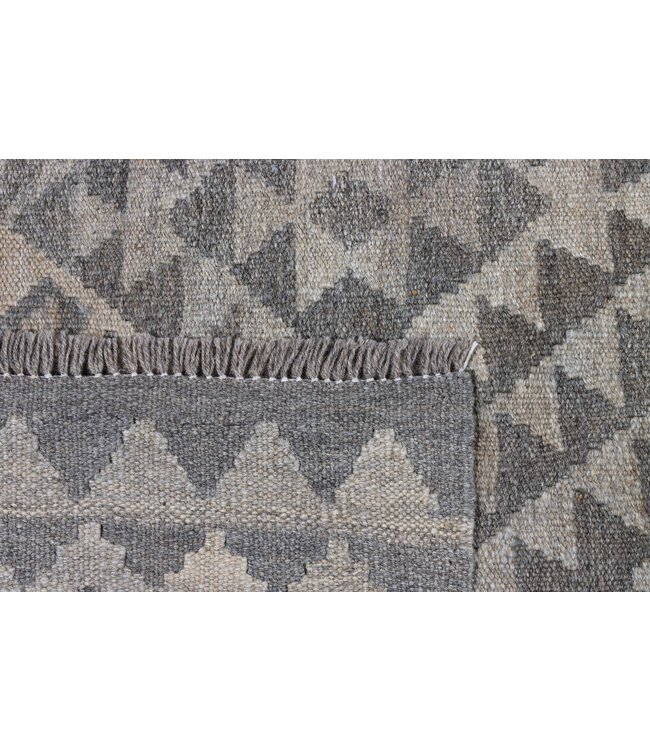 245x183 cm Handgeweven Natural Kelim Wol Tapijt