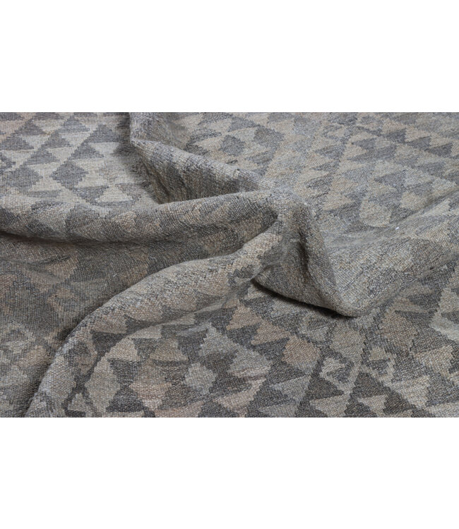 245x183 cm Handgeweven Natural Kelim Wol Tapijt