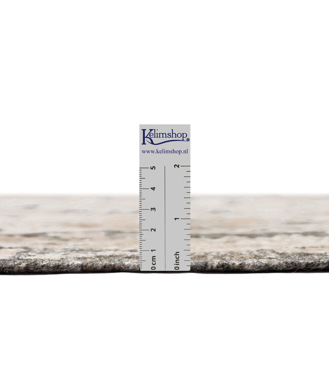 246x184 cm Handgeweven Natural Kelim Wol Tapijt