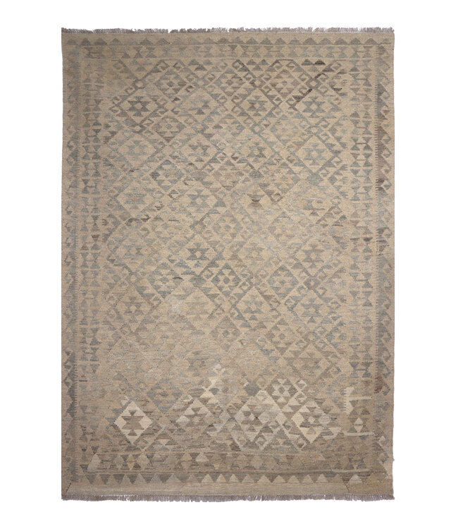 241x168 cm Handgewebter Kelim-Teppich Natürlicher Wolle