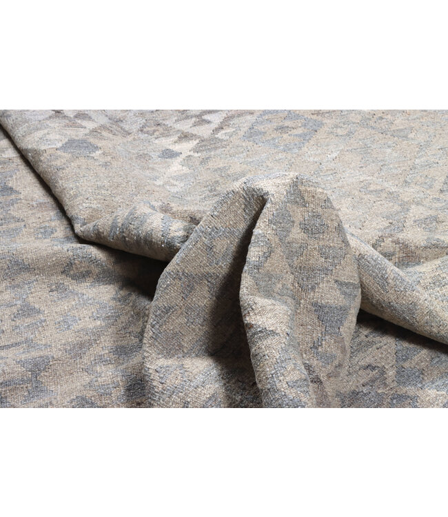 241x168 cm Handwoven Natural  Wool Kelim Area Rug