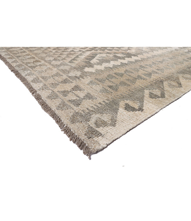 250x173 cm Handgeweven Natural Kelim Wol Tapijt