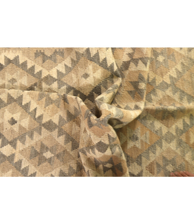 200x145 cm Handwoven Natural  Wool Kelim Area Rug