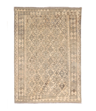 Kelimshop 214x153 cm Handwoven Natural  Wool Kelim Area Rug