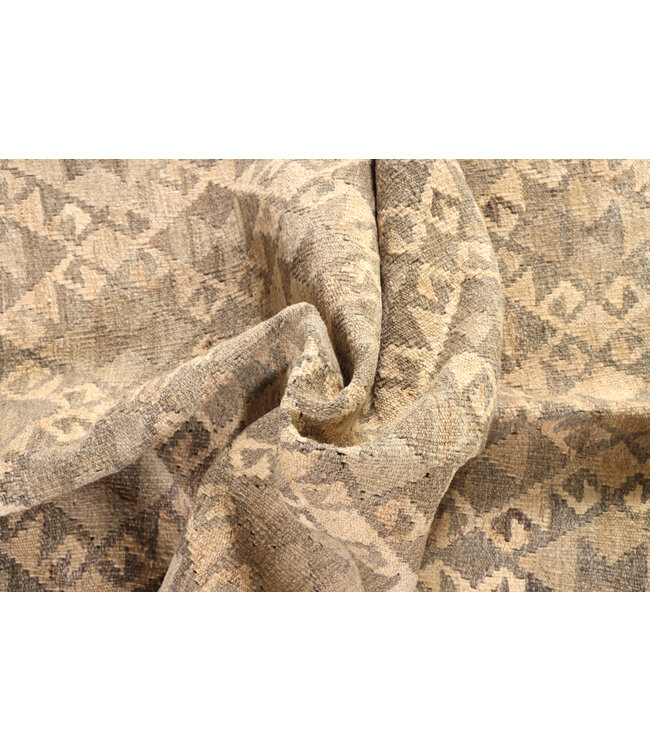 214x153 cm Handgeweven Natural Kelim Wol Tapijt