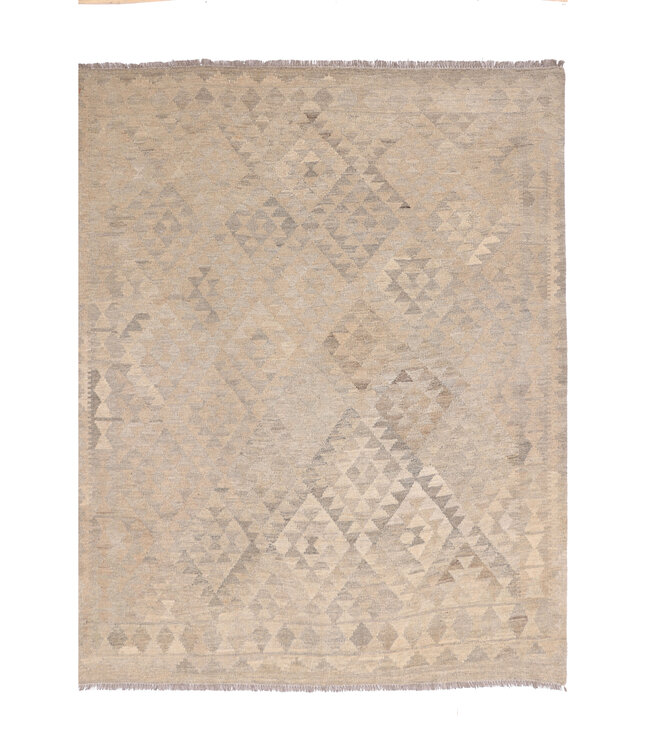 195x160  cm Handwoven Natural  Wool Kelim Area Rug