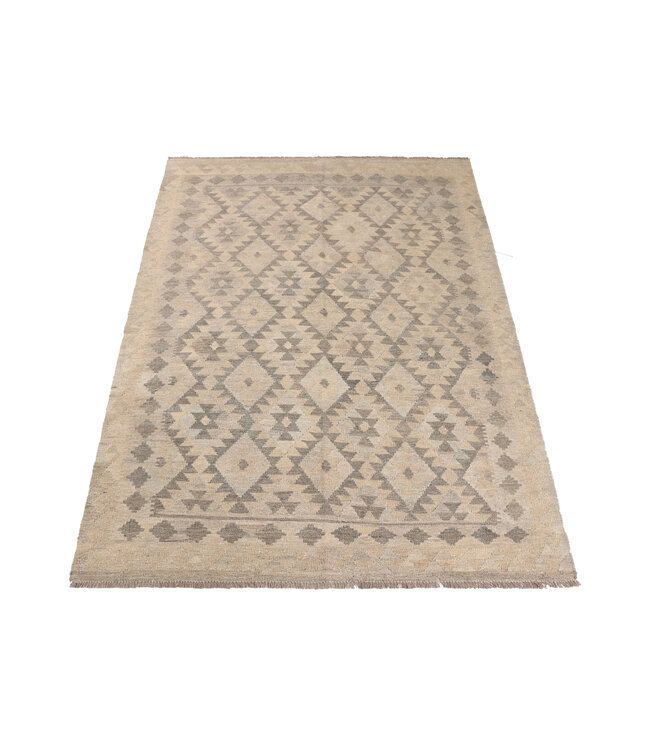 212x141 cm Handwoven Natural  Wool Kelim Area Rug