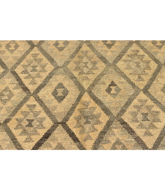 206x158 cm Handwoven Natural  Wool Kelim Area Rug