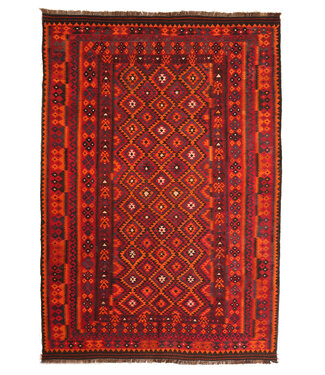 Kelimshop 377x263 cm Oude stijl vintage kelim Handgeweven Kelim tapijt Maimana