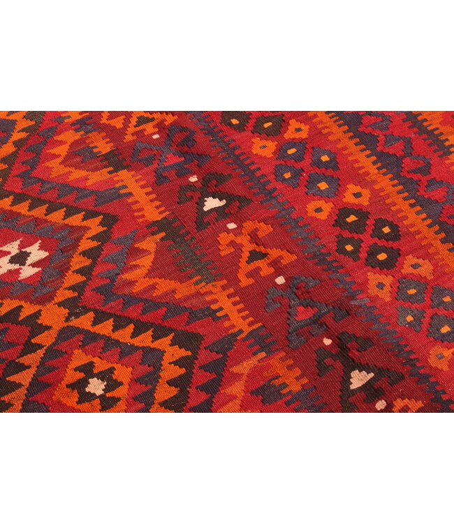 377x263 cm Oude stijl vintage kelim Handgeweven Kelim tapijt Maimana