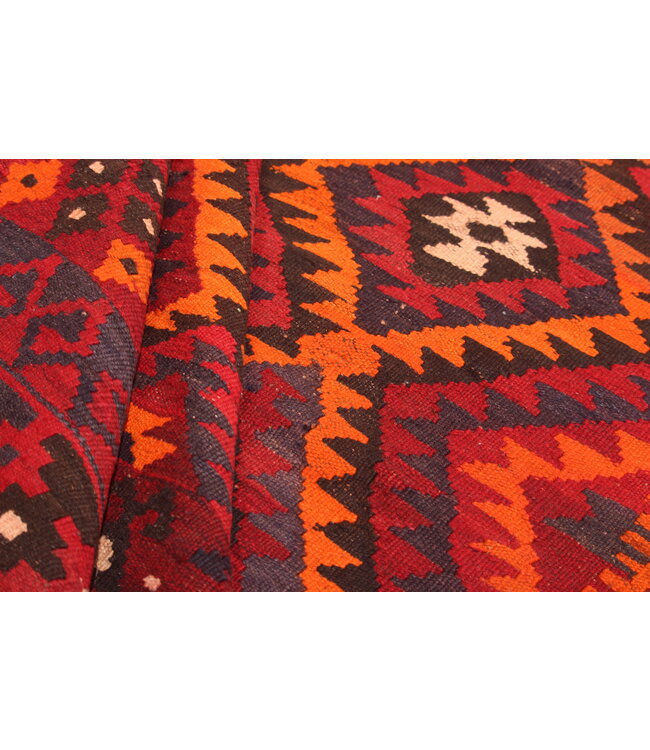 377x263 cm  Vintage-Kelim im alten Stil Handgewebter Kelim-Teppich Maimana