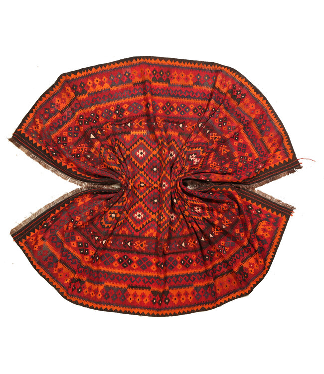 377x263 cm Old style vintage kelim Handwoven Kilim carpet Maimana