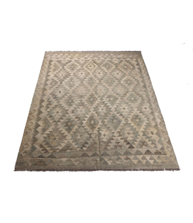 200x149 cm Handwoven Natural  Wool Kelim Area Rug