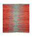 Kelimshop 152x150 cm Handwoven Modern Red Wool Kilim Rug