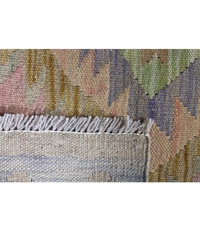 201x141 cm Handgewebter Traditioneller Kelim Teppich Woll