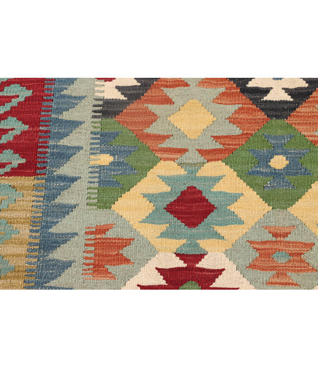 198x149 cm Handgewebter Traditioneller Kelim Teppich Woll