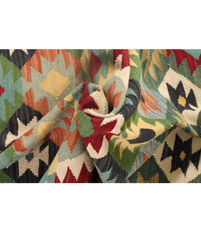 198x149 cm Handgewebter Traditioneller Kelim Teppich Woll