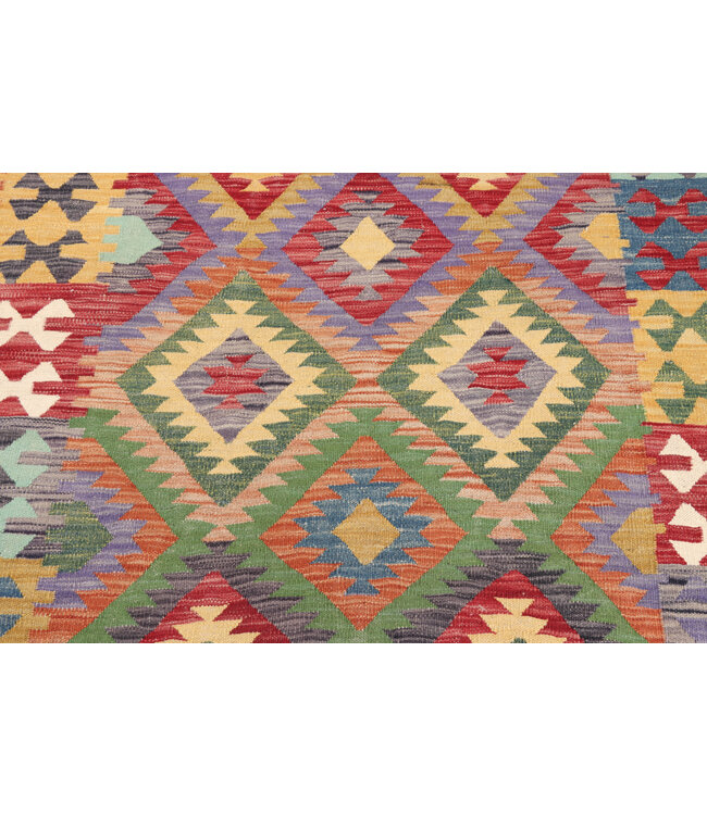 203x147 cm Handwoven Traditional Kelim Area Rug Wool Carpet