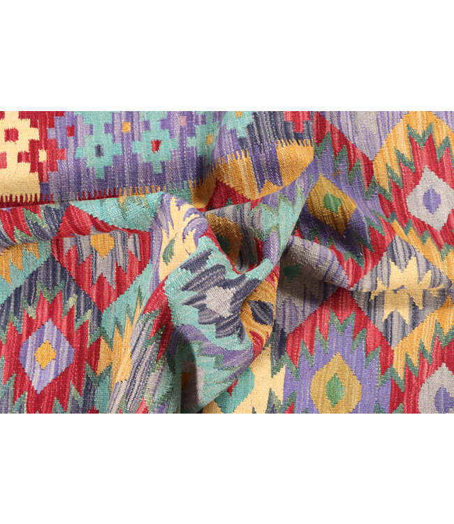 196x156 cm Handgewebter Traditioneller Kelim Teppich Woll