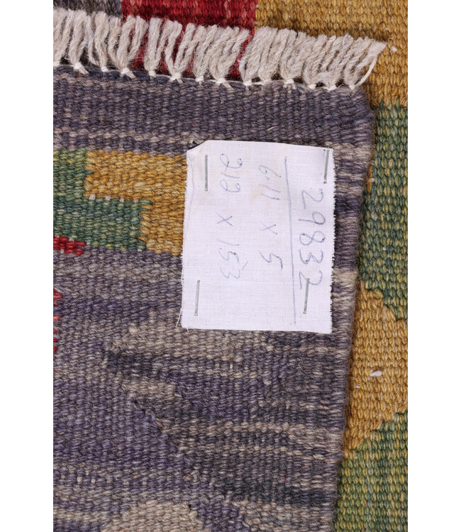 212x153 cm Handgewebter Traditioneller Kelim Teppich Woll