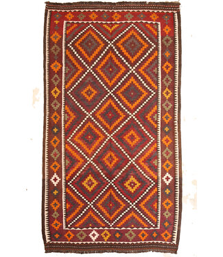 Kelimshop 325x178cm   Old style vintage kelim Runner Handwoven wool Kilim Maimana