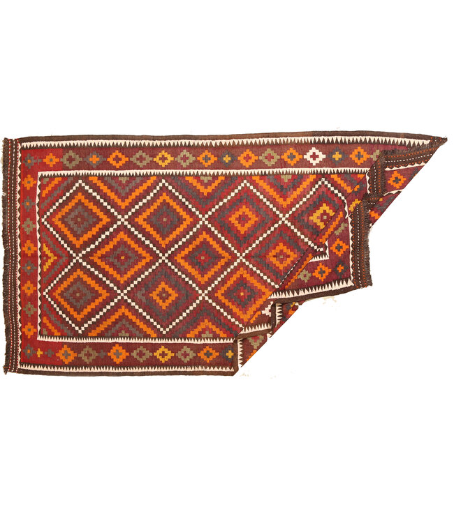 325x178cm Old style vintage kelim Runner Handwoven wool Kilim Maimana