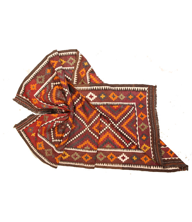 325x178cm Old style vintage kelim Runner Handwoven wool Kilim Maimana