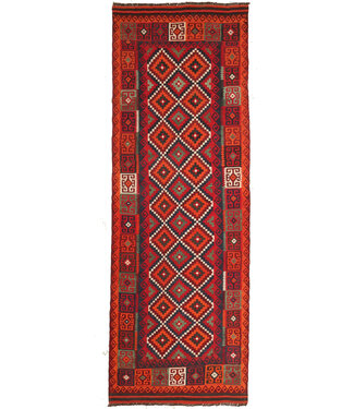 Kelimshop 372x127cm   Old style vintage kelim Runner Handwoven wool Kilim Maimana