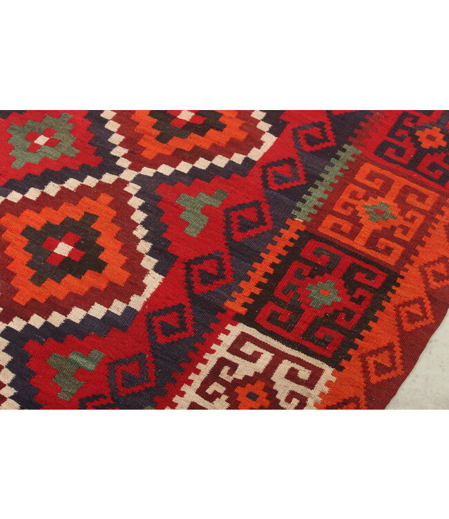 372x127cm  Vintage-Kelim-Läufer handgewebter wool Kelim Maimana