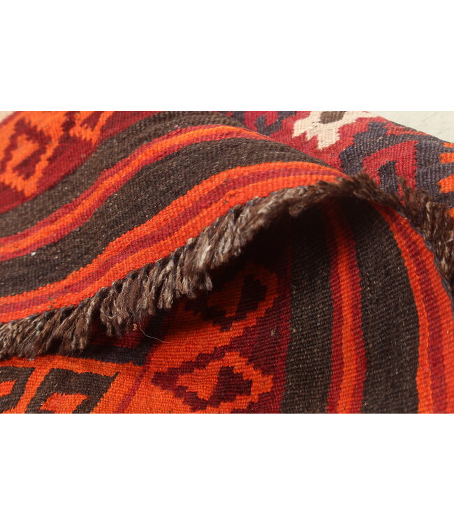 372x127cm  Vintage-Kelim-Läufer handgewebter wool Kelim Maimana