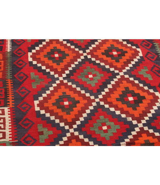 372x127cm   Oude stijl vintage kelim Runner Handgeweven woll Kelim Maimana