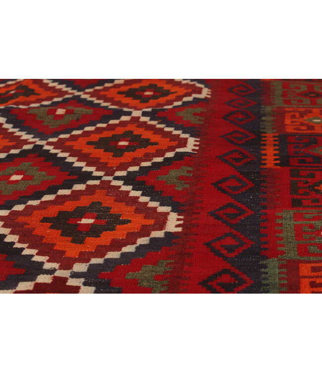 356x153cm  Vintage-Kelim-Läufer handgewebter wool Kelim Maimana