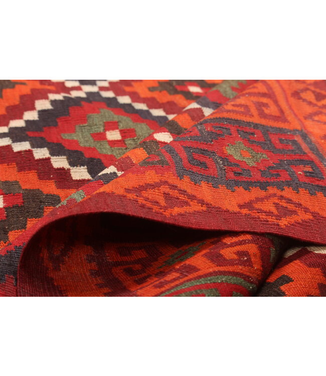 356x153cm  Vintage-Kelim-Läufer handgewebter wool Kelim Maimana