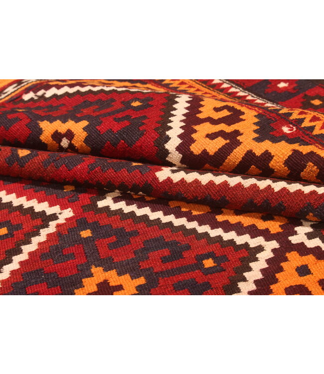 425x152cm  Vintage-Kelim-Läufer handgewebter wool Kelim Maimana