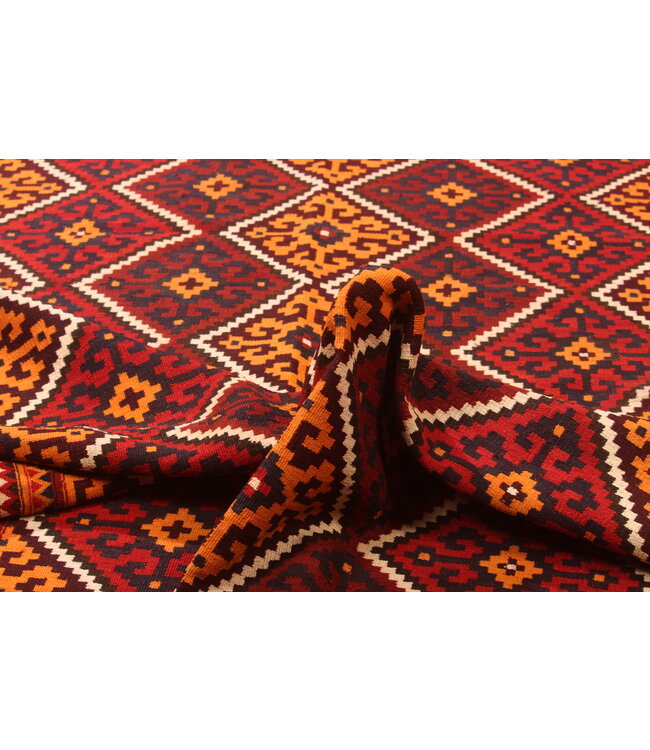 425x152cm  Vintage-Kelim-Läufer handgewebter wool Kelim Maimana