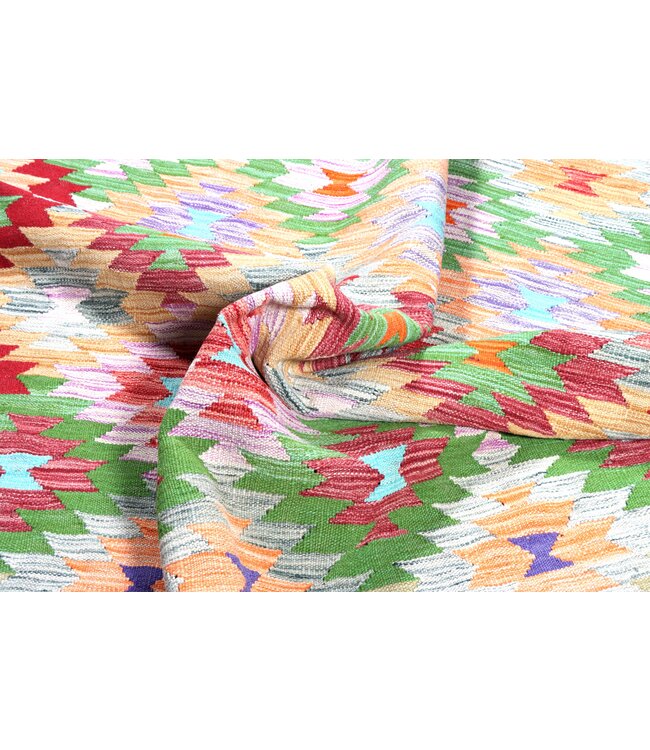 255x170 cm Handgeweven Traditionele Kelim Vloerkleed Wol Tapijt