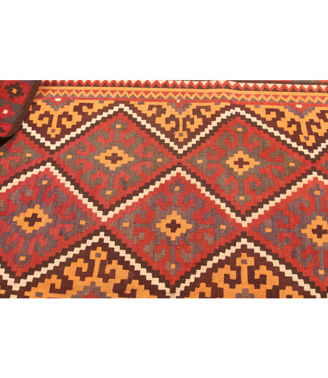 417x150cm   Oude stijl vintage kelim Runner Handgeweven woll Kelim Maimana