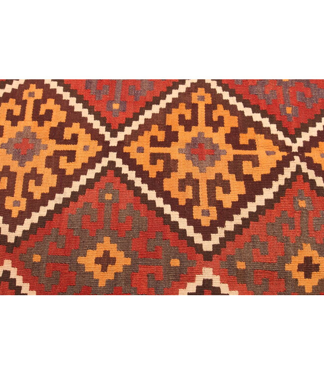 417x150cm Old style vintage kelim Runner Handwoven wool Kilim Maimana