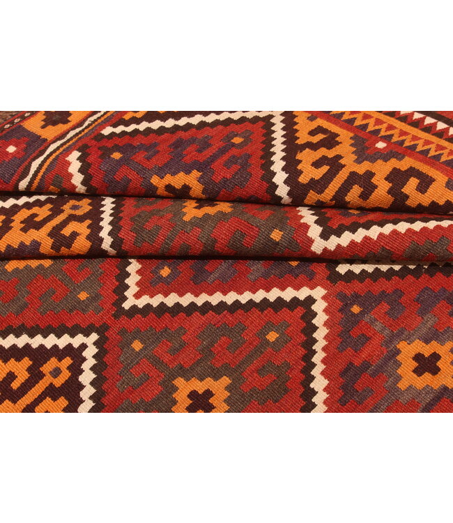 417x150cm  Vintage-Kelim-Läufer handgewebter wool Kelim Maimana