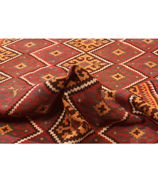 417x150cm Old style vintage kelim Runner Handwoven wool Kilim Maimana