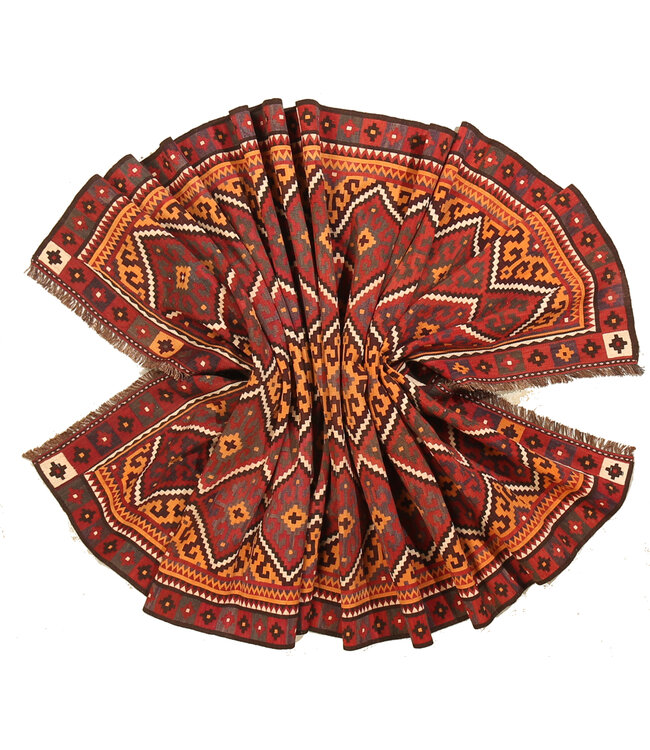 417x150cm  Vintage-Kelim-Läufer handgewebter wool Kelim Maimana