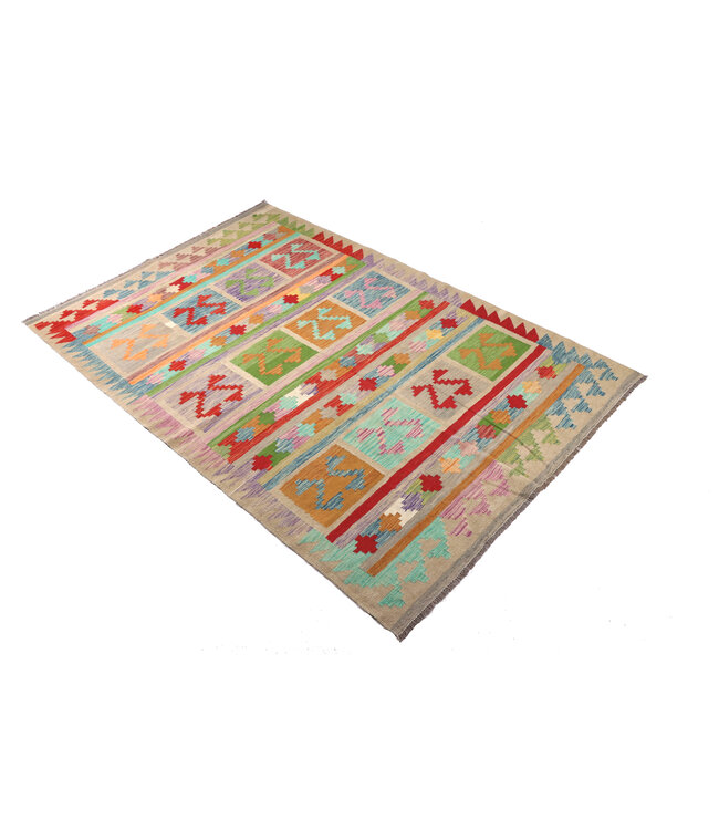 255x168 cm Handwoven Traditional Kelim Area Rug Wool Carpet