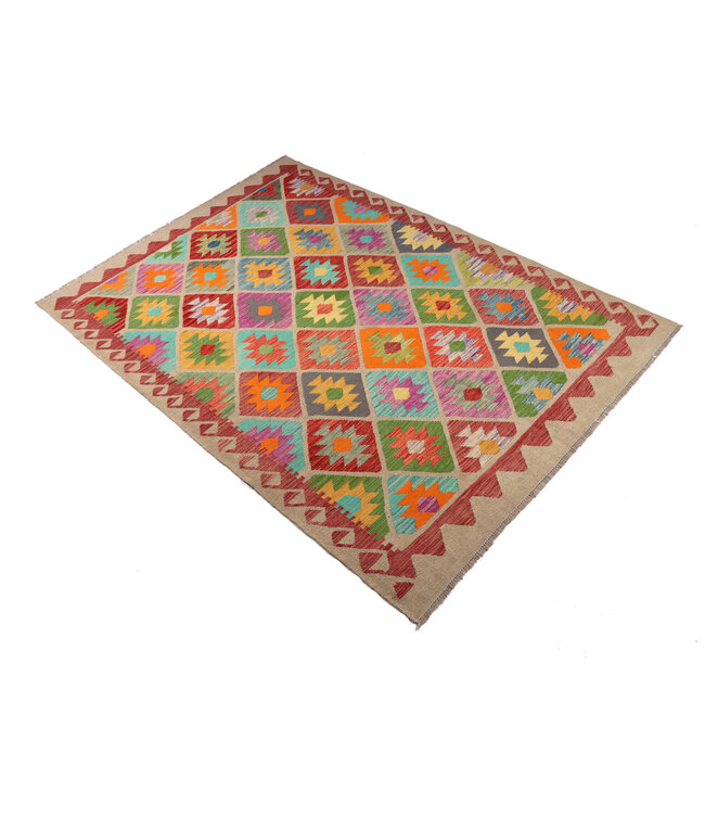 241x172 cm Handwoven Traditional Kelim Area Rug Wool Carpet