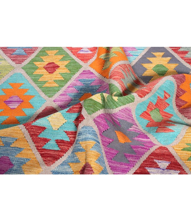 241x172 cm Handgewebter Traditioneller Kelim Teppich Woll