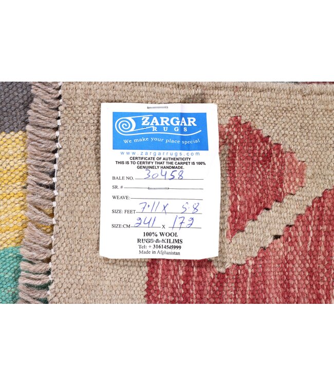 241x172 cm Handgewebter Traditioneller Kelim Teppich Woll