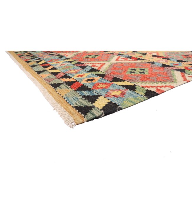 242x182 cm Handwoven Traditional Kelim Area Rug Wool Carpet