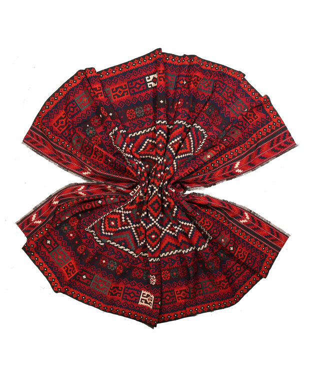 477x295 cm Vintage Kelim teppich im alten Stil aus 100 % Wolle