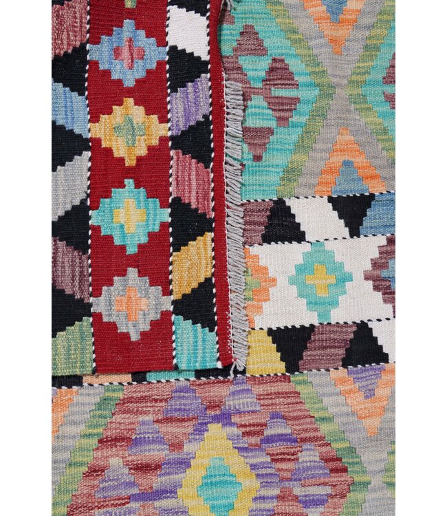 246x180 cm Handgewebter Traditioneller Kelim Teppich Woll