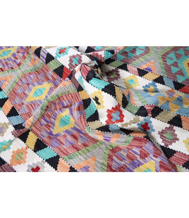 246x180 cm Handgewebter Traditioneller Kelim Teppich Woll