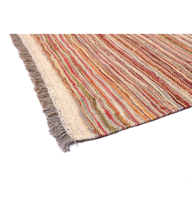 251x165 cm Handgewebter Moderner  Woll-Kelim-Teppich